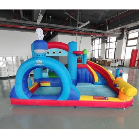 Inflatable Water Slide, Train Theme, Pool, No Blower