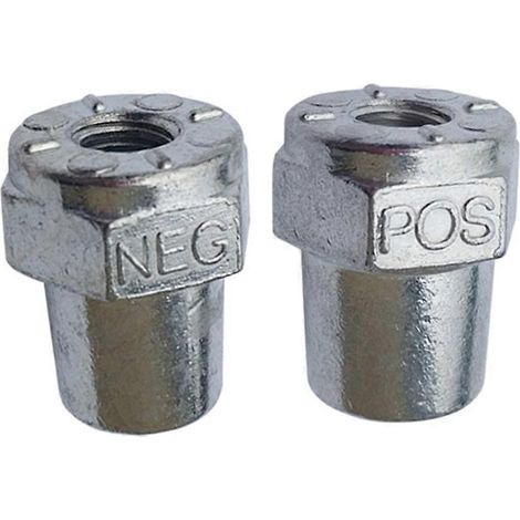 1 paire d'adaptateurs de remplacement de batterie de voiture, connecteur pratique pour batterie de voiture-2.72.4cm-Silver (1/3)