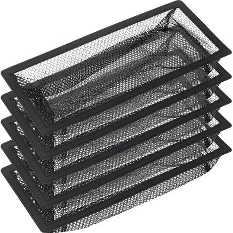 Grille de ventilation de sol, lot de 5 filtres à mailles pour grilles de ventilation de sol (10 x 25 cm) (1/4)