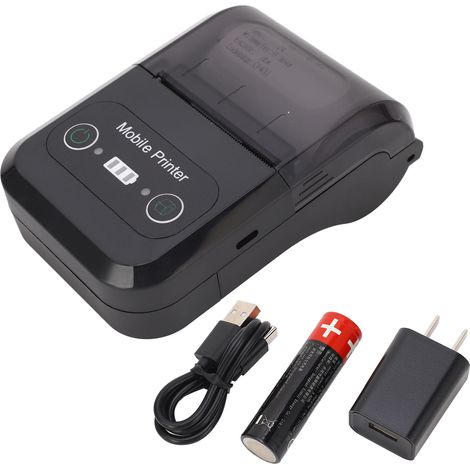 Imprimante d'étiquettes thermique portable sans fil Bluetooth, prise US 100-240V, pour expédition (1/5)