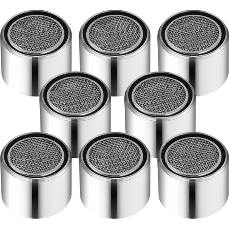 Allecto Plus, bec de mitigeur 22 mm avec filtre économiseur d'eau, lot de 8, pièces détachées pour cuisine et salle de bain, joint inclus (1/5)