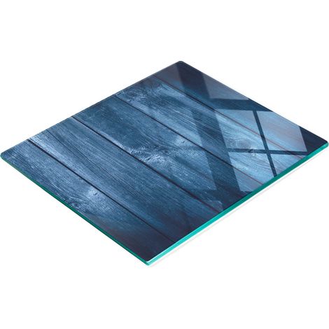 Tagliere decorativo in vetro temperato blu 60x52 cm (1/5)