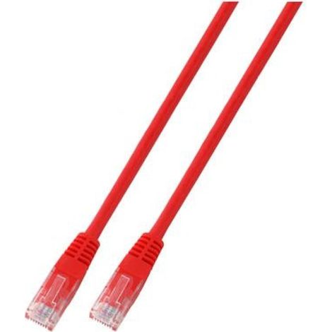 Cable de conexión RJ45 U/UTP cat. 5e PVC CCA rojo 1,5 m