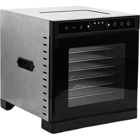 Déshydrateur alimentaire, 8 plateaux en acier inoxydable, contrôle de température réglable, Déshydrateur alimentaire (1/2)