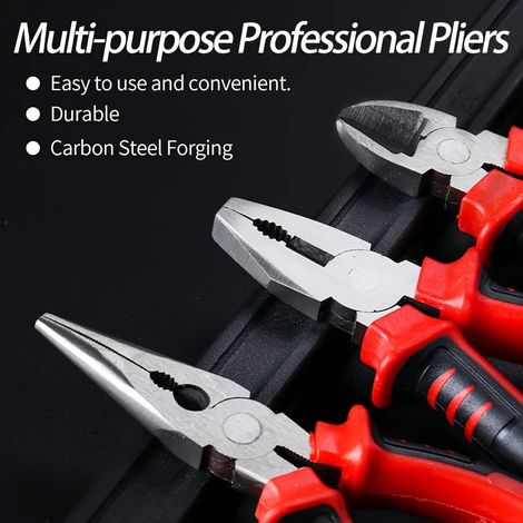 Pince multipointe de 15 cm (6 pouces) pour fils électriques : outil multifonction robuste et tranchant à grande ouverture pour couper, tordre et saisir les fils métalliques. (1/5)