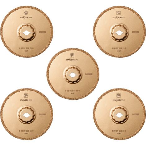 Fein 5x Lames de scie carbure StarlockMax 105 mm - 63502213230 (1/2)