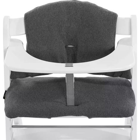 [GEBRAUCHT] B-Ware Hauck Sitzverkleinerer Hochstuhlauflage Alpha Select Jersey Charcoal 2-teilig (1/2)