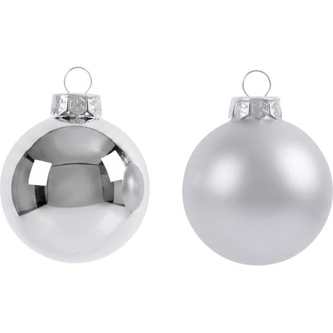 Mömax Christbaumkugel Noel Silberfarben, 15-teilig (1/2)