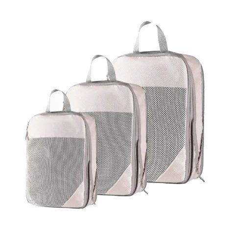 Cubos de compresión, diseño ligero, almacenamiento expandible, color beige - 3 unidades (1/2)