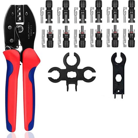 Kit d'outils de sertissage solaire haute efficacité, portable, pour câbles PV, comprenant pinces, connecteurs et clés (2 pièces).-AquaForge