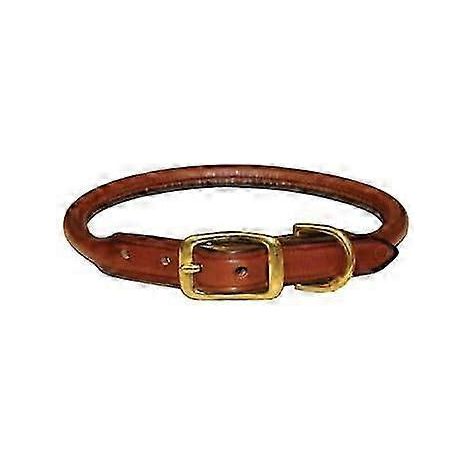 Collier pour chien en cuir roulé pour Certain Brand (Brun chêne, 22') (1/2)