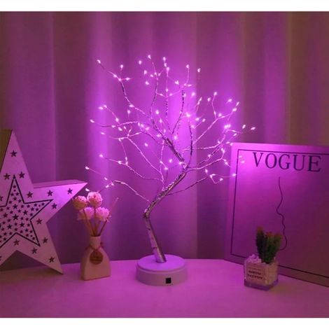 Twinkling Boom - Petite guirlande lumineuse rose pour sapin - Lampe sapin en fil de cuivre - Sapin de Noël - Lampe sapin LED mununo (1/4)