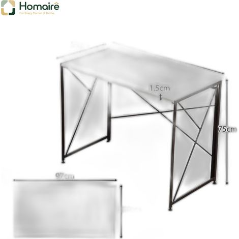 MDF Metall Regal Weiß 99 x 50 x 75 cm HOMAIRE (1/5)