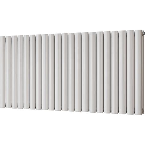 Omeara - White Horizontal Radiator H600mm x W1218mm Double Panel