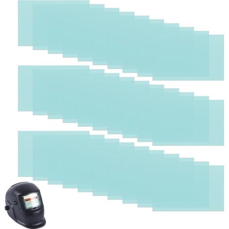 Lentilles de Protection pour Casque de Soudage - Lot de 30 Pièces, 133x114mm, Lentilles Transparentes en Polycarbonate pour Casque de Soudage (1/4)