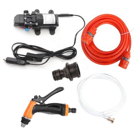 Nettoyeur Haute Pression 12V pour Voiture, Pompe Électrique avec Kit de Lavage Auto, Pistolet à Eau Portable, Outil de Nettoyage (1/5)