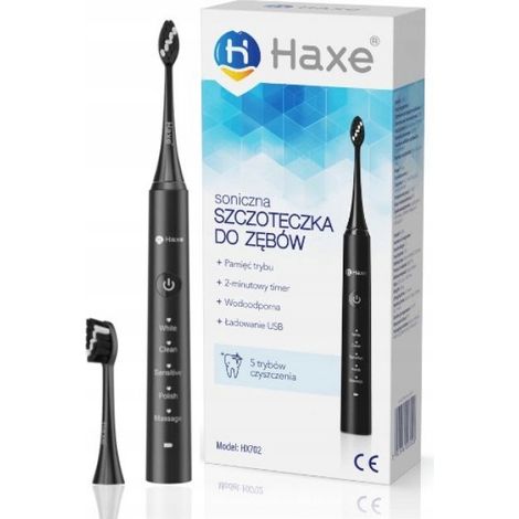 Spazzolino elettrico sonico Haxe HX702, nero, 1 pezzo. (1/4)