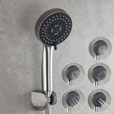 royaluxe - Pommeau De Douche À Main, Pommeau De Douche À Haute Pression À 5 Fonctions, Ensemble De Pommeau De Douche À Haut Débit avec Tuyau De Douche (1/5)