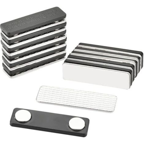 Set di 12 portabadge magnetici, badge magnetici autoadesivi metallici con magneti bipunto per portabadge, etichettatura e protezioni anti-insetti. (1/4)