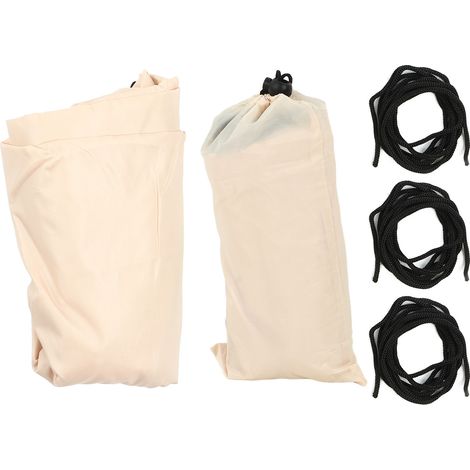 Voile d'ombrage triangulaire extérieur - Toile anti-UV imperméable laiteuse pour terrasse et jardin (1/5)