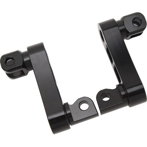 360° verstellbare Motorrad-Fußrasten aus Aluminium, robuste Beinauflage für Tourenmotorräder, schwarze Fußrastenverlängerung, kompatibel mit Custom- und Straßenmotorrädern (1/5)