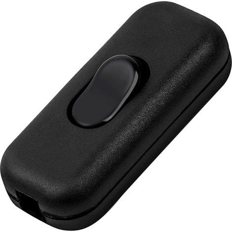 1 Pièces Interrupteur Lampe de Chevet,Interrupteurs à Bascule Bi-Polaires 6A 250V,Interrupteur Bipolaire pour Lampe Inline 2 ou 3 Ligne,pour Petits Appareils,Lampes de Bureau et de Chevet (Noir) (1/5)