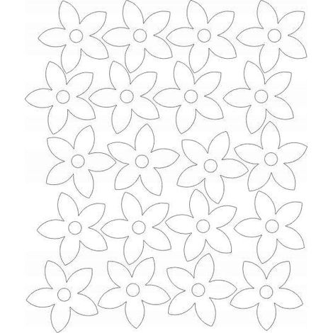 Stickers muraux fleurs, 20 pièces, blanc mat