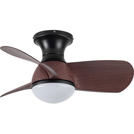 Epona Ventilatore LED Nero+Legno 20W 2000Lm CCT Dim