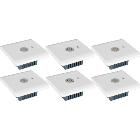 Lot de 8 interrupteurs vocaux encastrés 86 type, 250V 10A, détection son-lumière à retardement, modèle C6 encastré. (1/5)