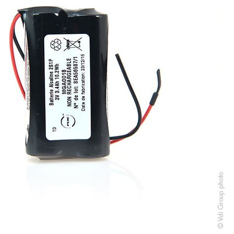 NX - Batterie alcaline 2x AA NX 2S1P ST1 3V 3.4Ah Fils (1/4)