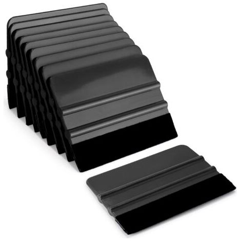 royaluxe-Lot de 5 raclettes avec bord en feutre pour voiture, film pour meubles, film pour vitres, film teinté, film adhésif, 10 pièces, noir