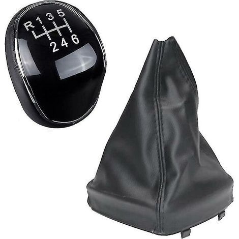 CREA 6 Speed Leather Gear Shift Knob For Ford Mondeo Iv S-max C-max (1/4)