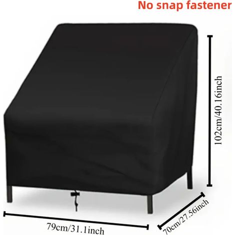 (79x70x102cm) Housse de canapé/fauteuil de patio, à clipser, en polyester haute résistance, convient aux patios/jardins. (1/3)