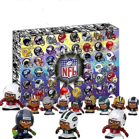 Calendrier de l'Avent football NFL 2024 Figurine Noël Compte à rebours 24 jours Jouet poupée pour enfants Cadeau (1/2)