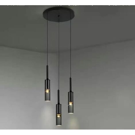 Lustre Moderne en Laiton et Cristal, Suspension 3 Lumières Design Bouteille d'Alcool, Luminaire Minimaliste pour Comptoir de Restaurant ou Tête de Lit