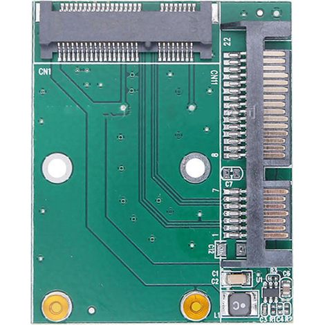 Module adaptateur convertisseur SSD Mini PCIe mSATA 6 Gbit/s vers SATA 6 Gbit/s 2,5 pouces - Compatible avec le protocole SATA (1/5)
