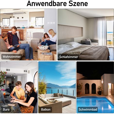 Paravent 4 fach Outdoor Trennwand Homestyle Balkon Garten Raumteiler verlängerbar Anthrazit (1/4)