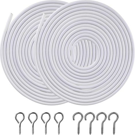 Corde à ressort de 3 mètres, 2 jeux de boucles à œil de mouton, 4 crochets en forme de point d'interrogation, ensemble de 4 pièces, en stock. (1/5)