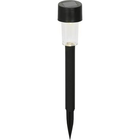 Lumineo Solar Wegbeleuchtung schwarz Ø 4,5 cm H: 20,5 cm warmweiß (1/2)
