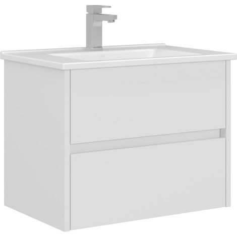 Waschtischunterschrank "Arno 65" – 65 x 45 x 52 cm – Weiß (1/3)