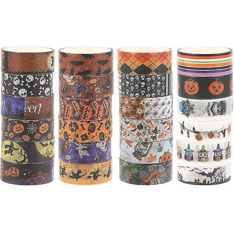 24 rouleaux de ruban adhésif décoratif Washi pour Halloween (1/3)