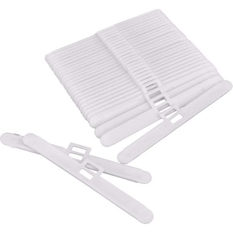 Lot de 50 supports supérieurs pour stores verticaux  Fixations en plastique à double trou pour lames de 89 mm (Pièces de rechange) (1/5)