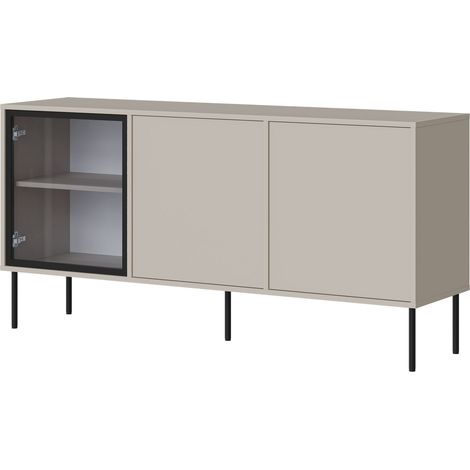 Aparador Merevai 101, Cachemira, 75x151cm, Número de puertas: 040cm, Vidrio, Aglomerado laminado