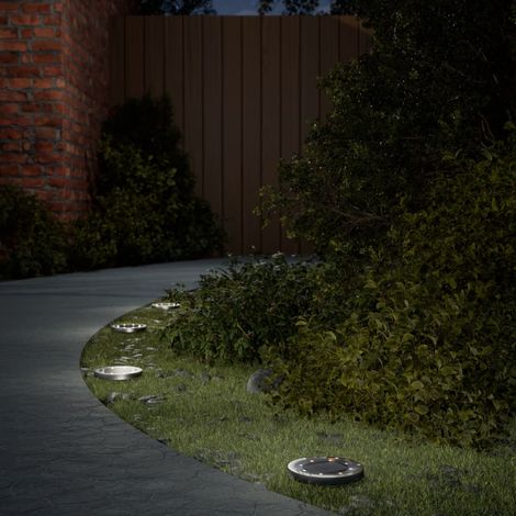 Luces solares suelo jardín con picos tierra cálido 4 uds