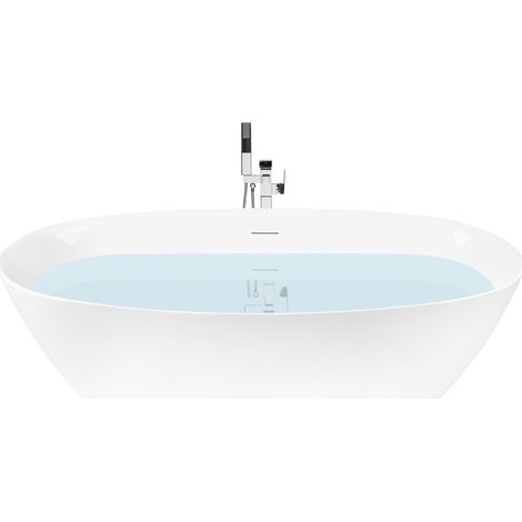 Bañera independiente de acrílico diseño moderno 168 cm baño blanco Kollpa