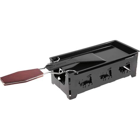 Mini Raclette Pliable Photophore Raclette Antiadhésif Rotaster Plateau De Cuisson Poêle Ensemble En Acier Au Carbone Maison Cuisine Grill Outil Avec Manche En Bois (1/5)