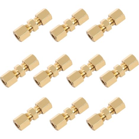 Lot de 10 connecteurs de conduites de frein, 33mmx10mm, pour conduites de frein, sans sertissage, cuivre