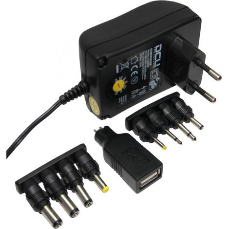 Universal-Netzteil Ausgang 3-12Vdc 1,5Amp 18W 8 Anschlüsse + USB