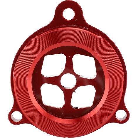 Transparente Motorölfilterabdeckung, perfekte Passform für CNC-gefräste Motoroberflächen für 700 700R (rot). (1/5)