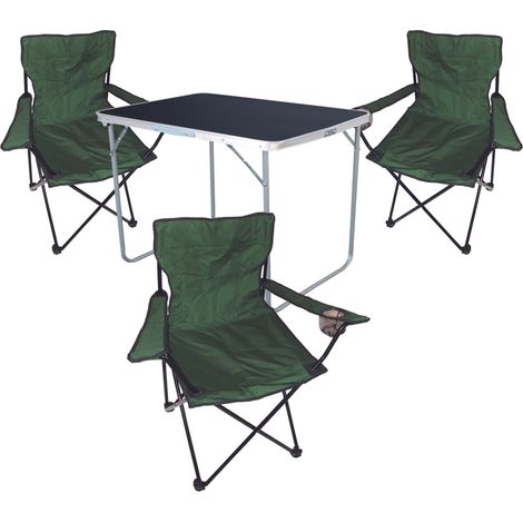4-tlg Campingsessel grün + Campingtisch-MMC330871B+3xMPO2432 (1/4)